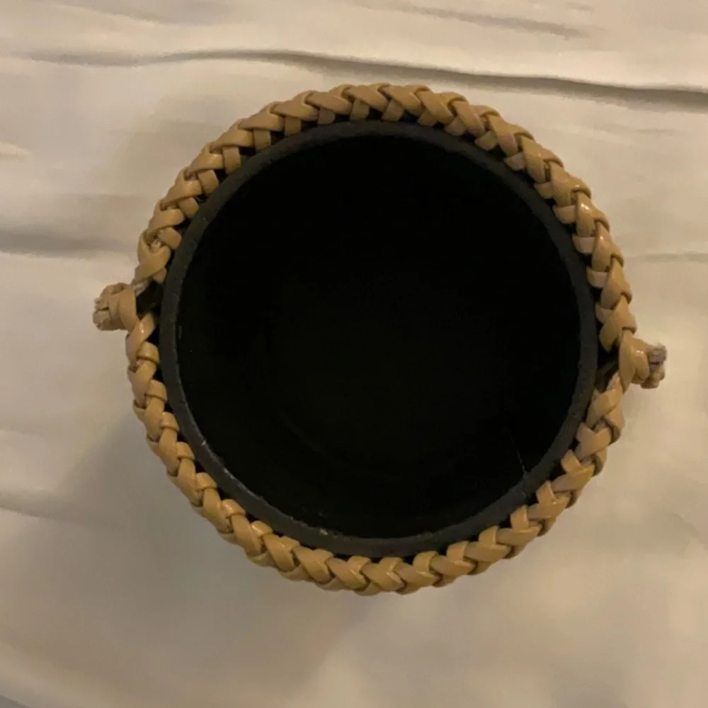 Suede pencil holder